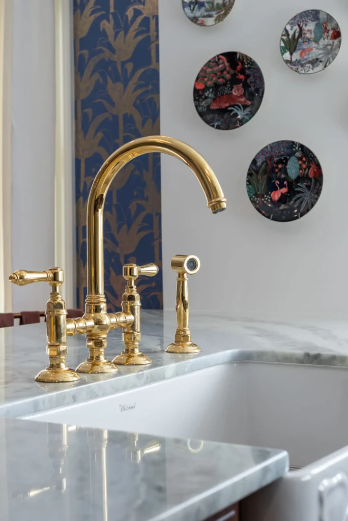 Walnut & Waterfall Kitchen