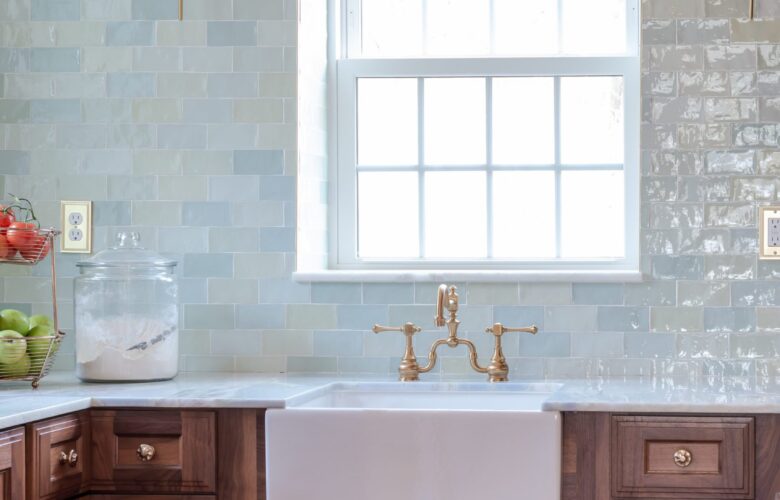 Walnut & Waterfall Kitchen