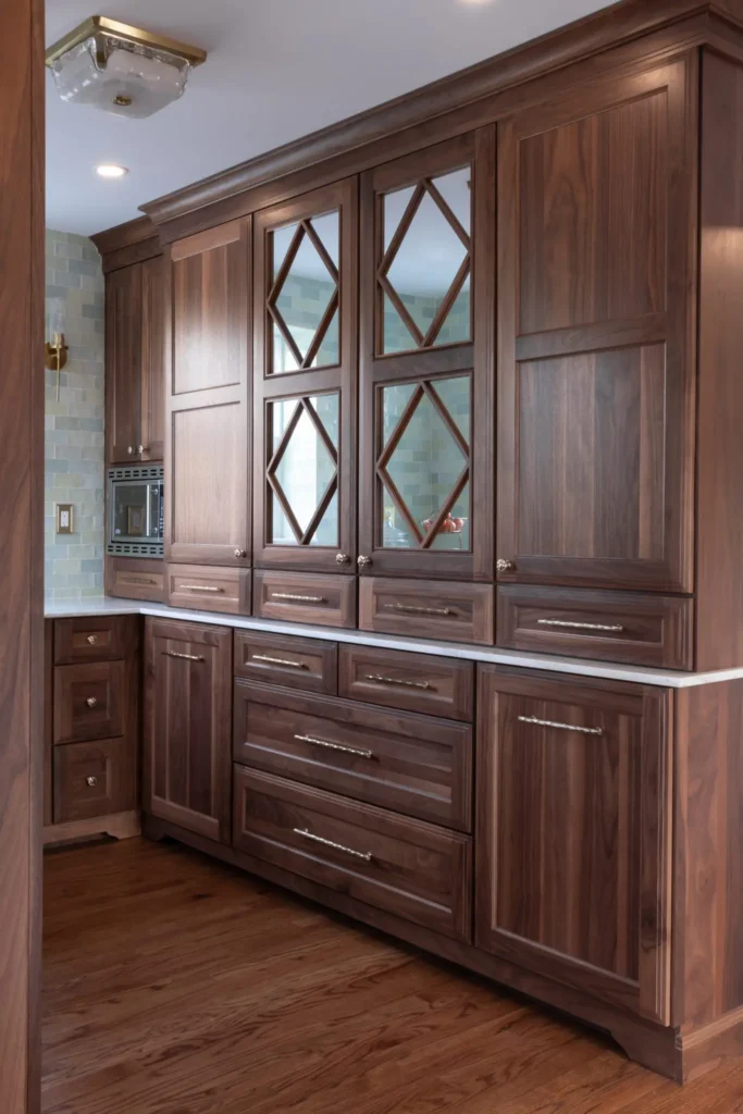 Walnut & Waterfall Kitchen