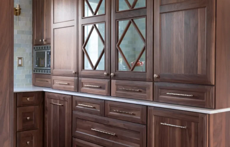 Walnut & Waterfall Kitchen