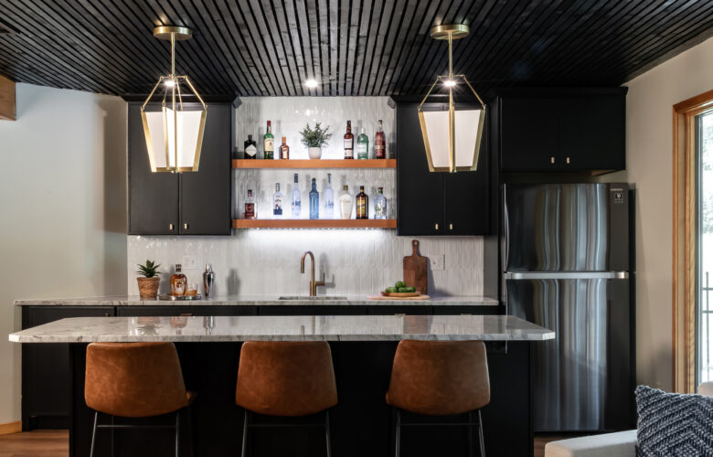 Black & White Home Bar