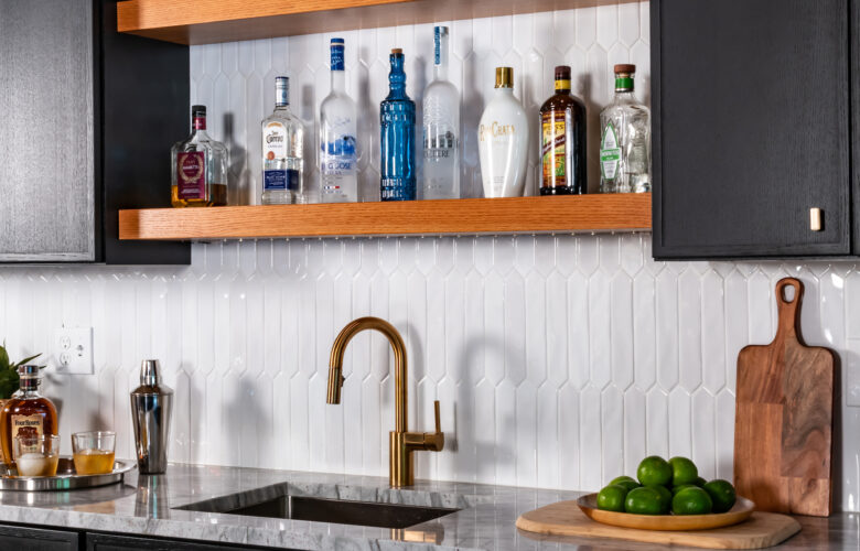 Black & White Home Bar