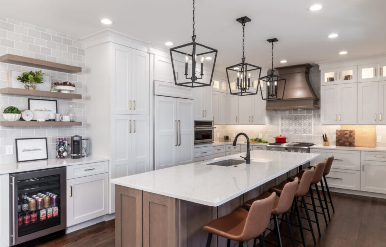 Warm Wood & White Kitchen