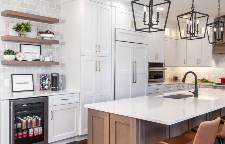 Warm Wood & White Kitchen