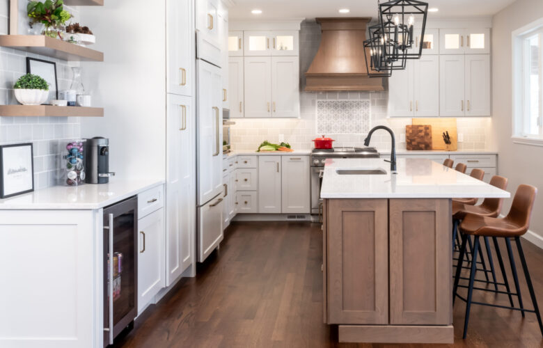 Warm Wood & White Kitchen