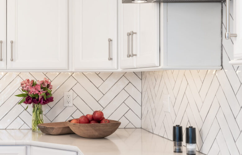 Pristine White & Blue Kitchen