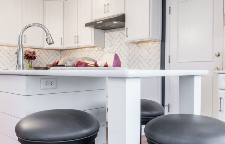 Pristine White & Blue Kitchen