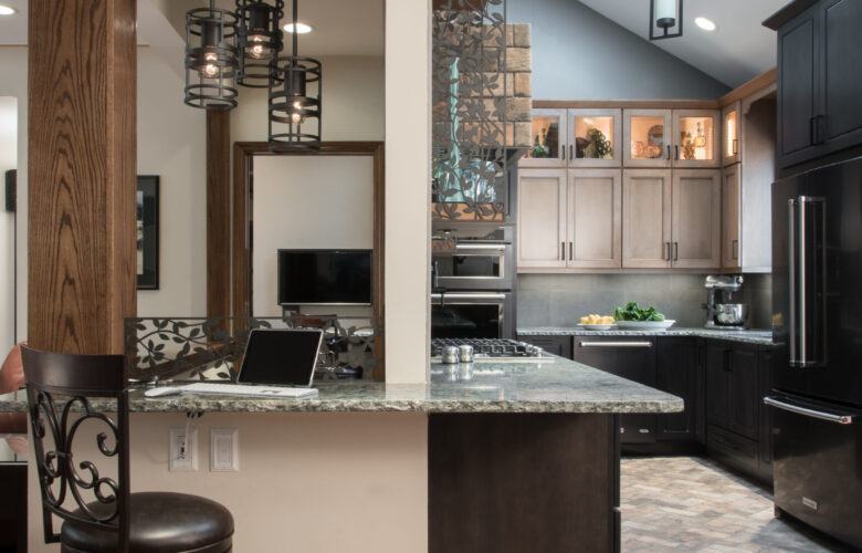 Contrasting Wood Kitchen