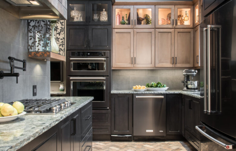 Contrasting Wood Kitchen