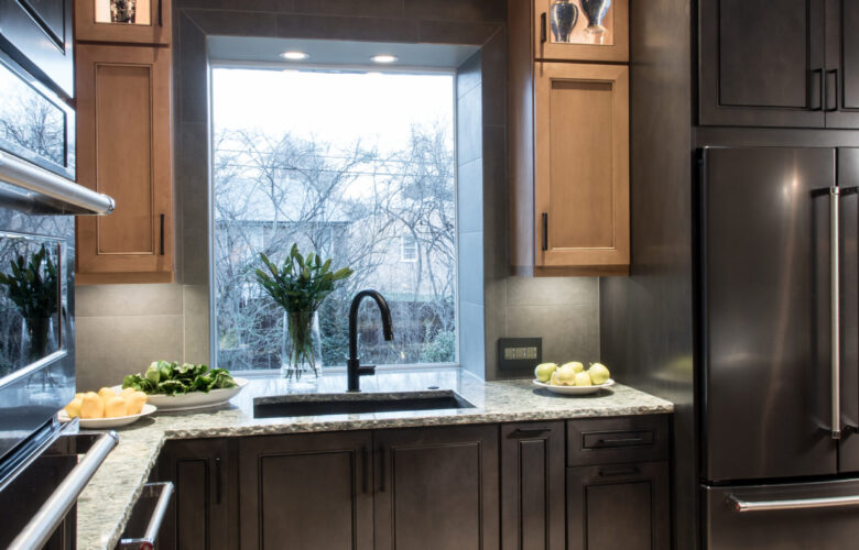 Contrasting Wood Kitchen