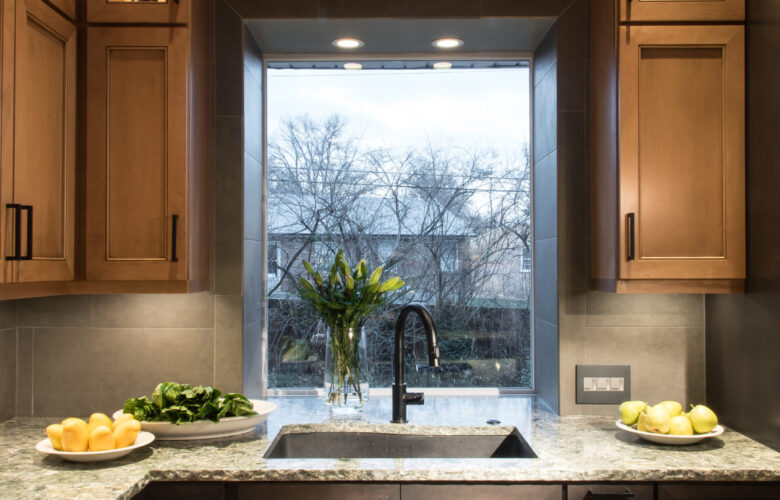 Contrasting Wood Kitchen