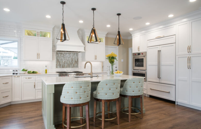 Traditional With A Pop Of Color Kitchen